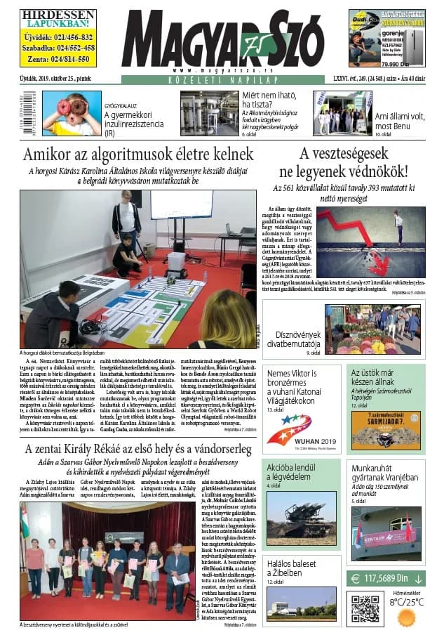 Magyar Szó, 76. évf. 2019. október 25. 249. sz. 1–16. oldal