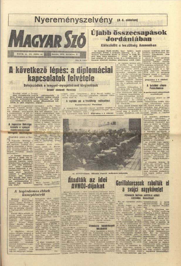 Magyar Szó, 27. évf. 1970. december 9. 337. sz. 1–14. oldal