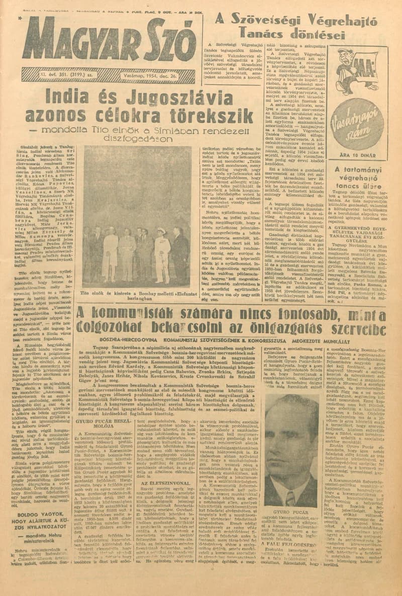 Magyar Szó, 11. évf. 1954. december 26. 351. sz. 1–14. oldal