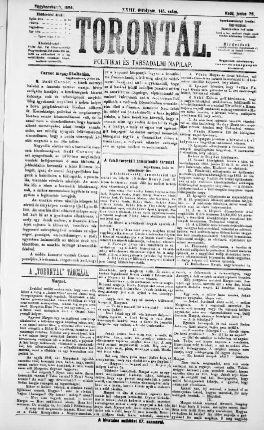 Torontál, 23. évf. 1894. június 26. 145. sz.