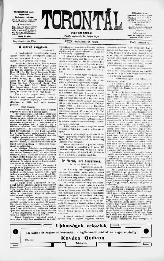 Torontál, 35. évf. 1906. március 12. 58. sz.