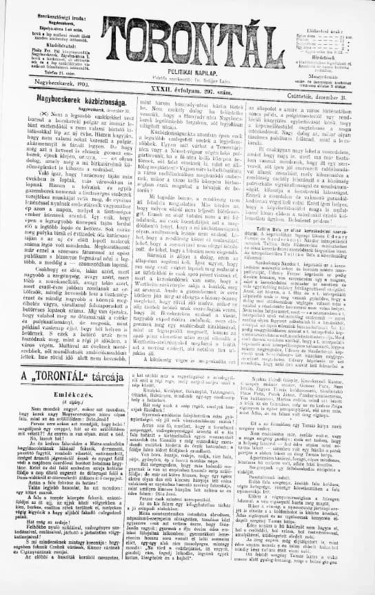 Torontál, 32. évf. 1903. december 31. 297. sz.