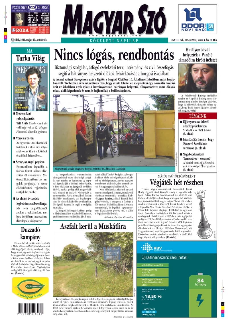 Magyar Szó, 68. évf. 2011. május 19. 113. sz. 1–20. oldal