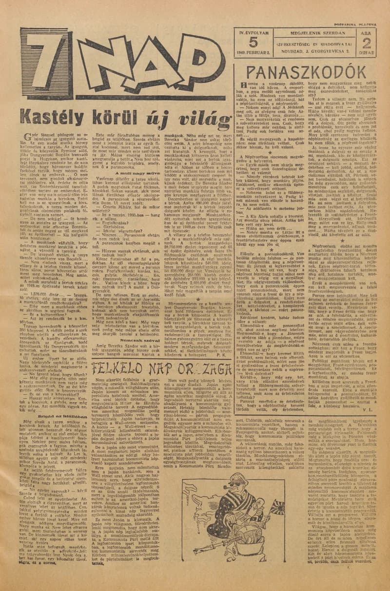 7 Nap, 4. évf. 1949. február 2. 5. sz. 1–4. oldal