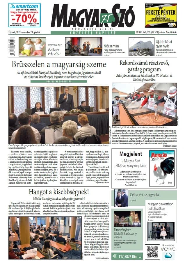 Magyar Szó, 76. évf. 2019. november 29. 279. sz. 1–16. oldal