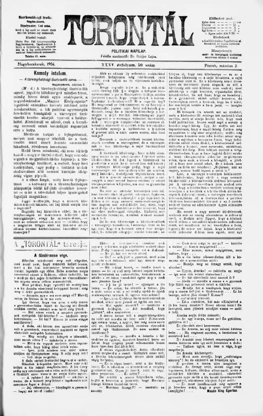 Torontál, 35. évf. 1906. március 2. 50. sz.