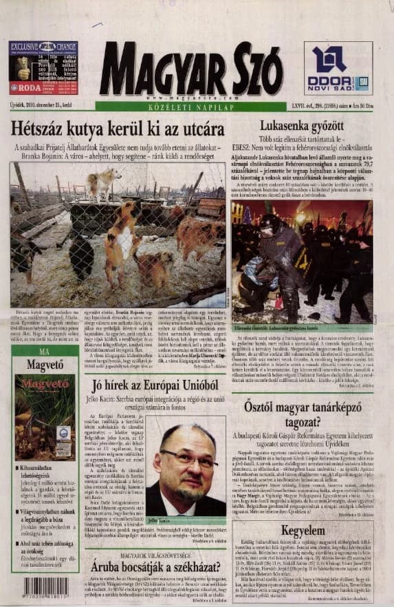 Magyar Szó, 67. évf. 2010. december 21. 298. sz. 1–24. oldal