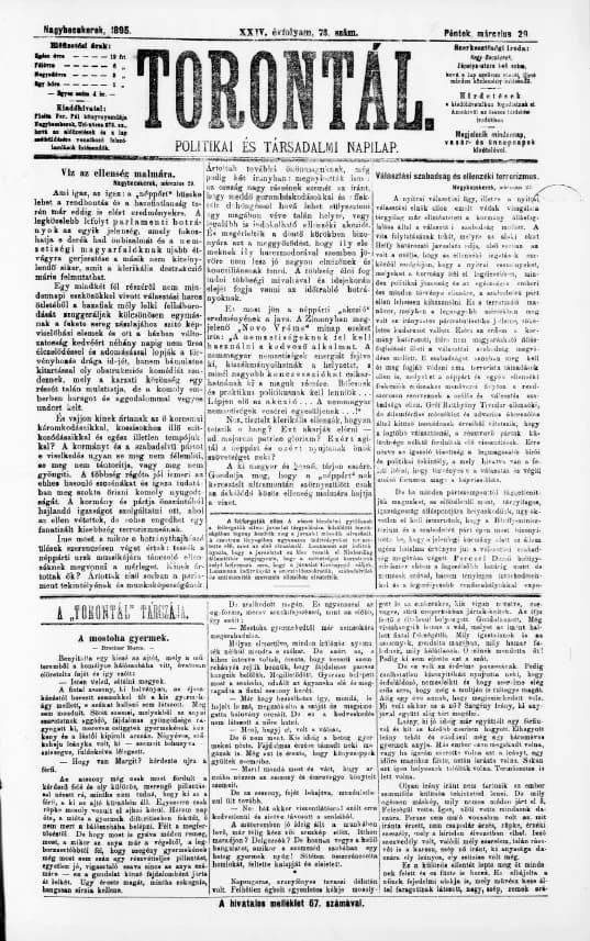 Torontál, 24. évf. 1895. március 29. 73. sz.