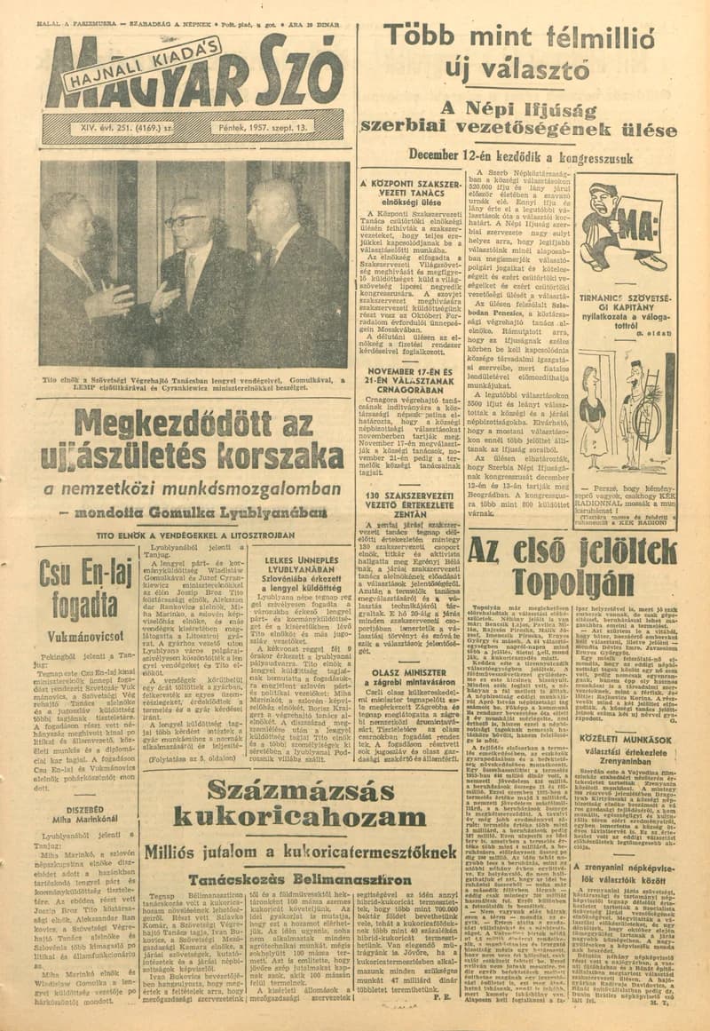 Magyar Szó, 14. évf. 1957. szeptember 13. 251. sz. 1–12. oldal