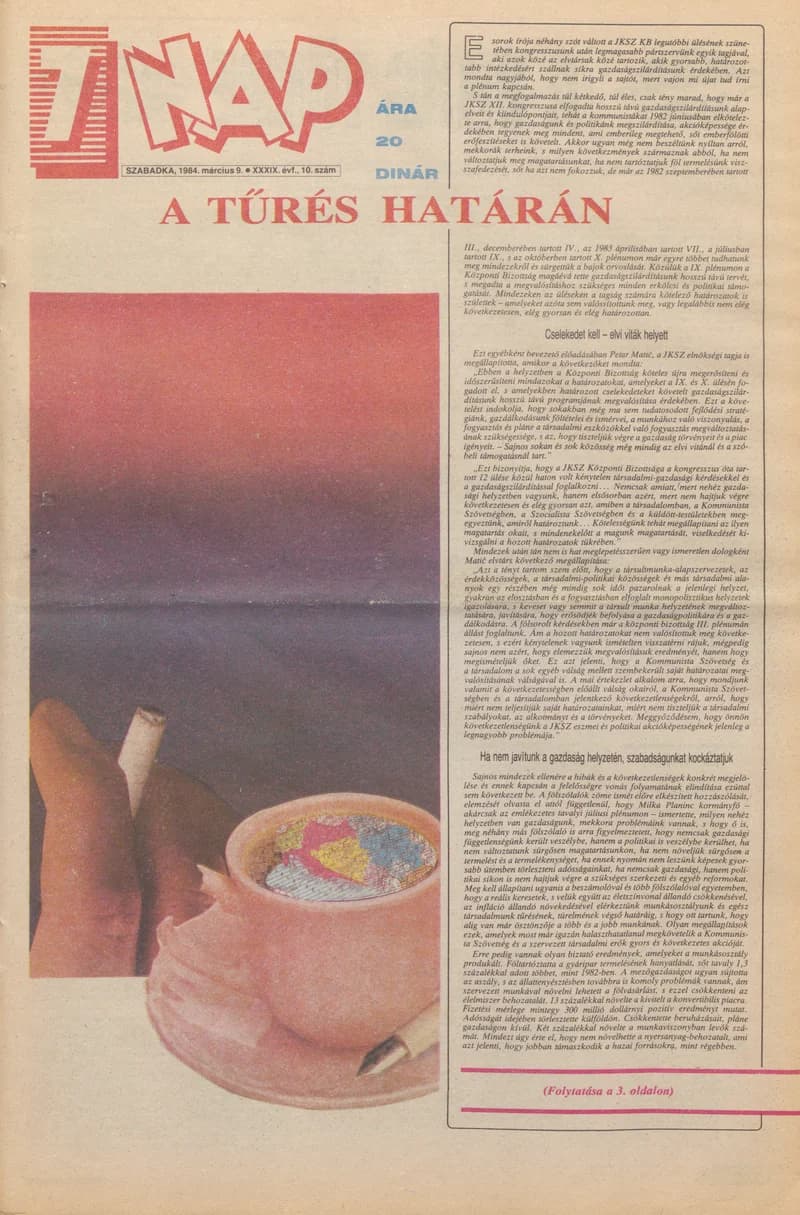 7 Nap, 39. évf. 1984. március 9. 10. sz. 1–12. oldal