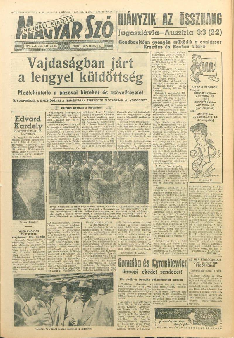 Magyar Szó, 14. évf. 1957. szeptember 16. 254. sz. 1–12. oldal