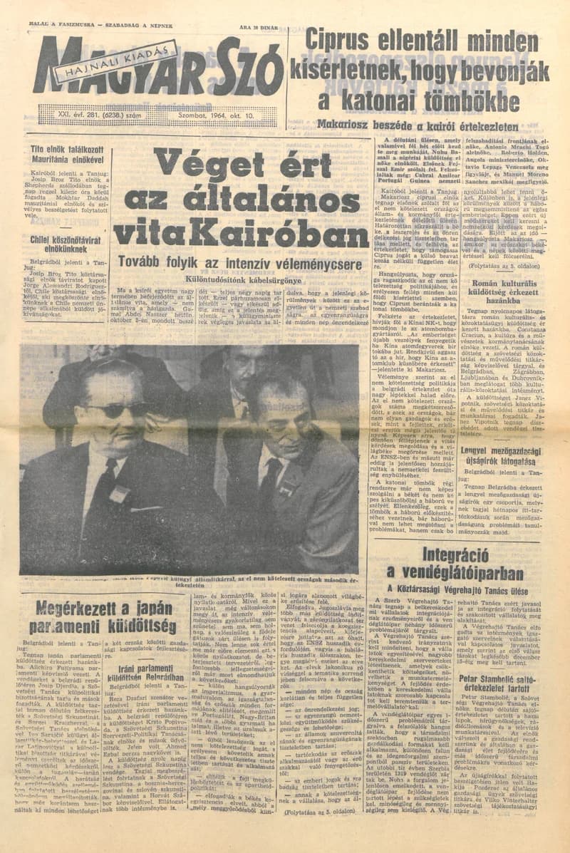 Magyar Szó, 21. évf. 1964. október 10. 281. sz.