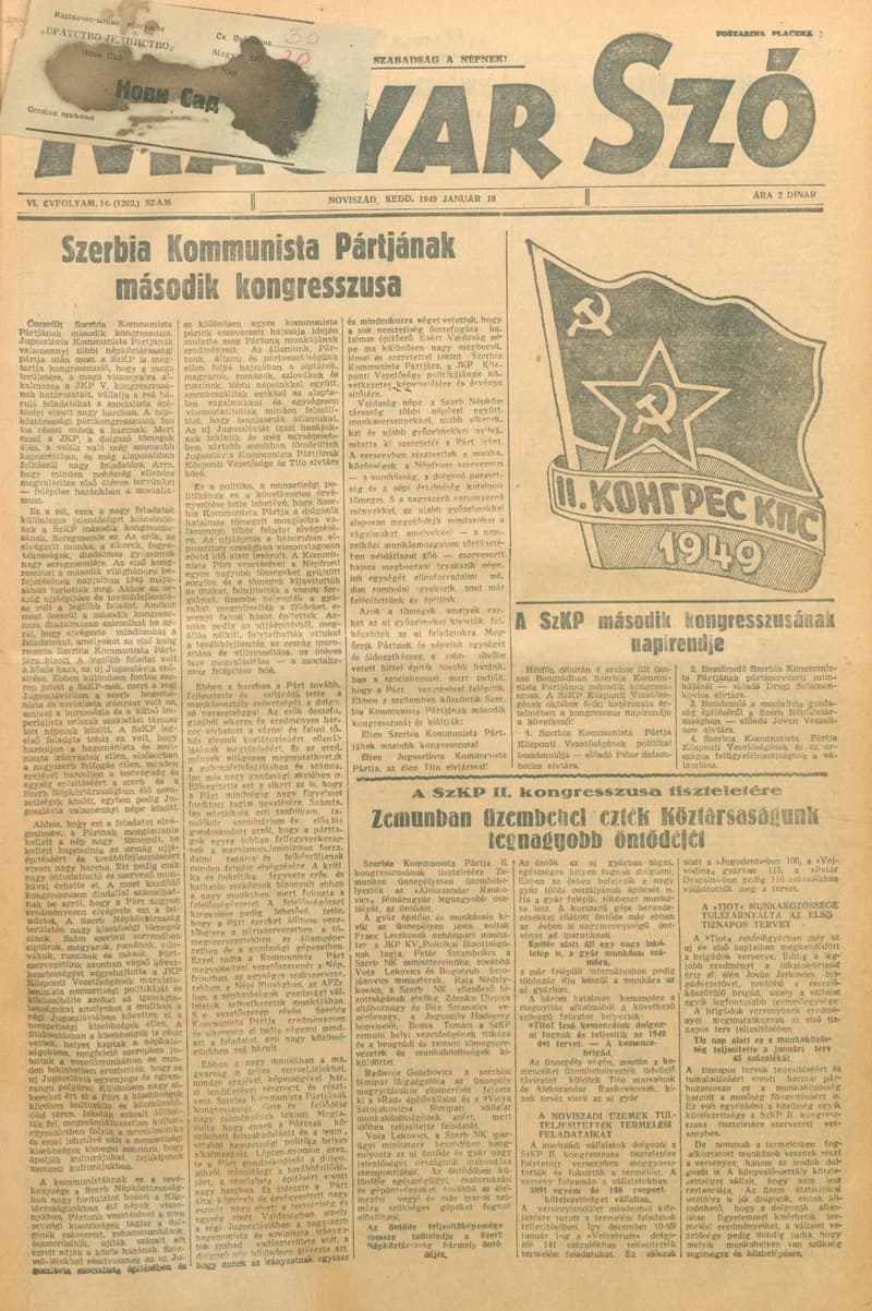 Magyar Szó, 6. évf. 1949. január 18. 14. sz. 1–4. oldal