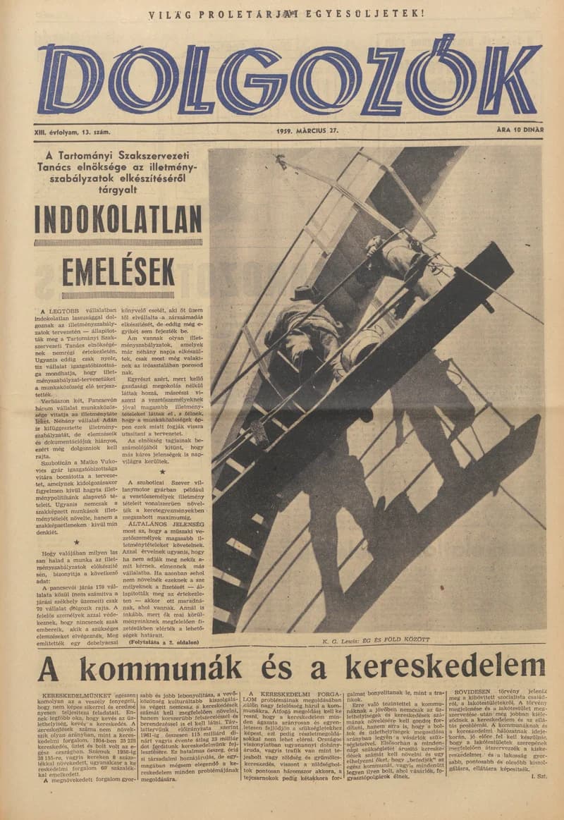 Dolgozók, 13. évf. 1959. március 27. 13. sz.