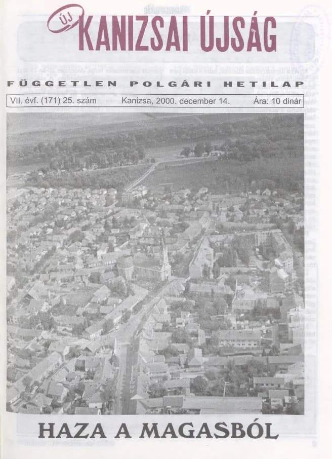 Új Kanizsai Újság, 7. évf. 2000. december 14. 25. sz.