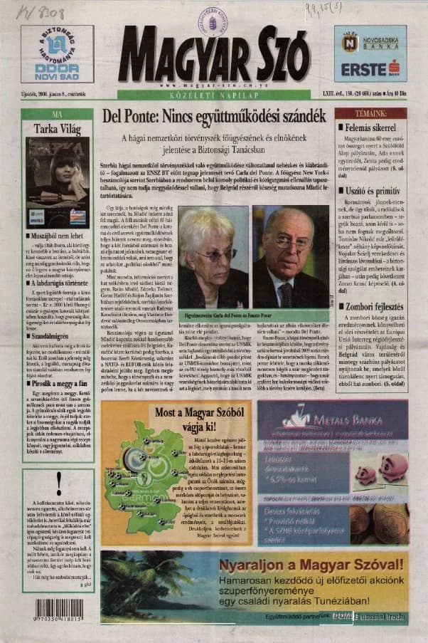 Magyar Szó, 63. évf. 2006. június 8. 130. sz. 1–20. oldal