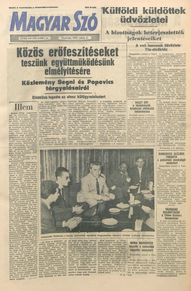 Magyar Szó, 18. évf. 1961. július 2. 153. sz. 1–24. oldal