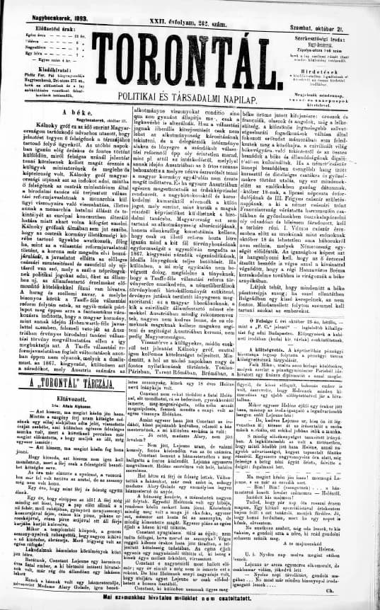 Torontál, 22. évf. 1893. október 21. 242. sz.
