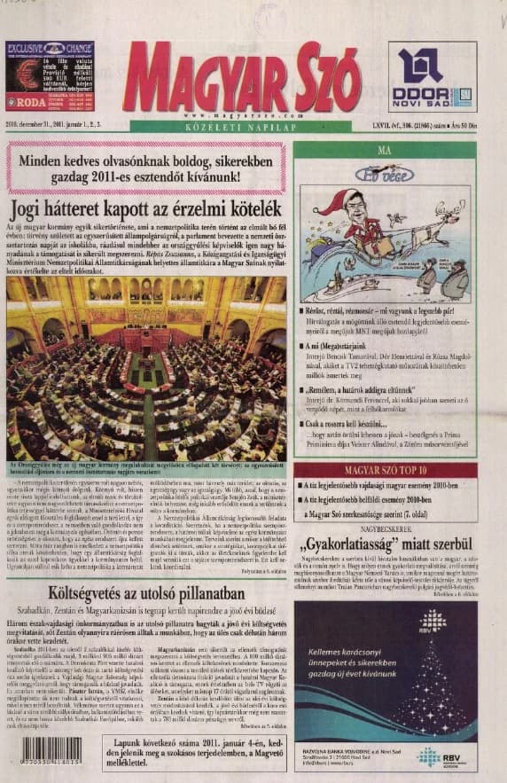 Magyar Szó, 67. évf. 2010. december 31. – 2011. január 3. 306. sz. 1–48. oldal