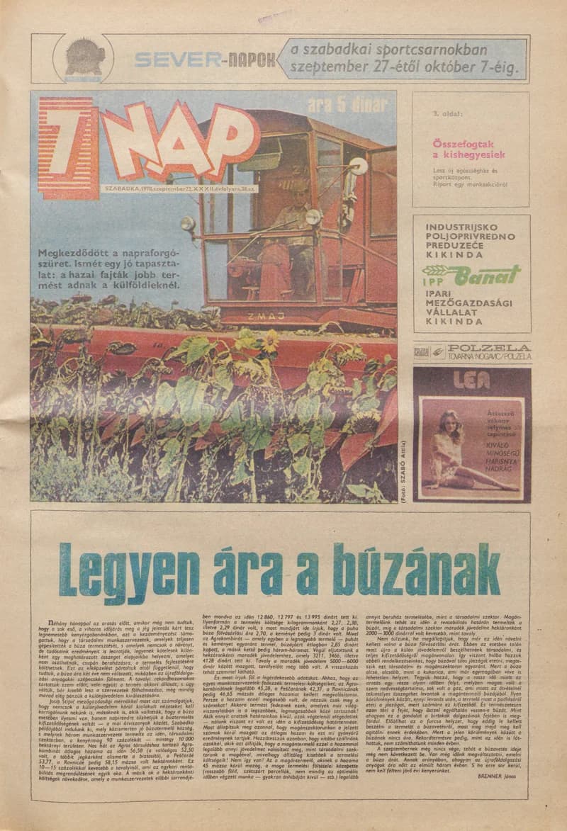 7 Nap, 33. évf. 1978. szeptember 22. 38. sz. 1–20. oldal