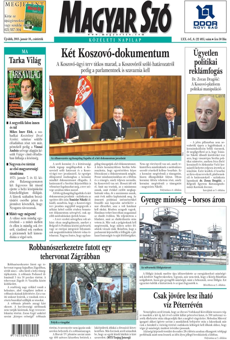 Magyar Szó, 70. évf. 2013. január 10. 6. sz. 1–20. oldal