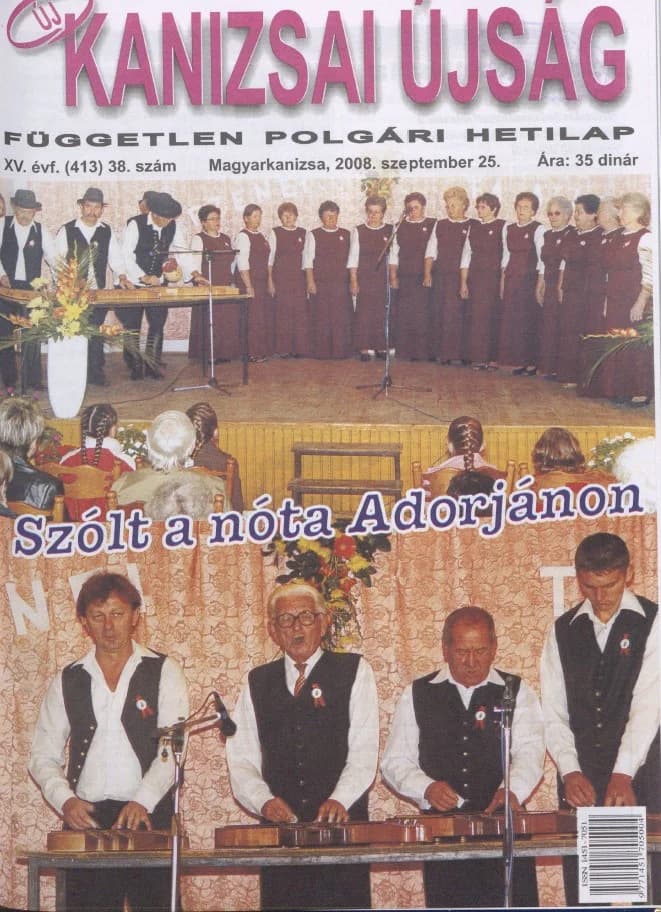 Új Kanizsai Újság, 15. évf. 2008. szeptember 25. 38. sz.