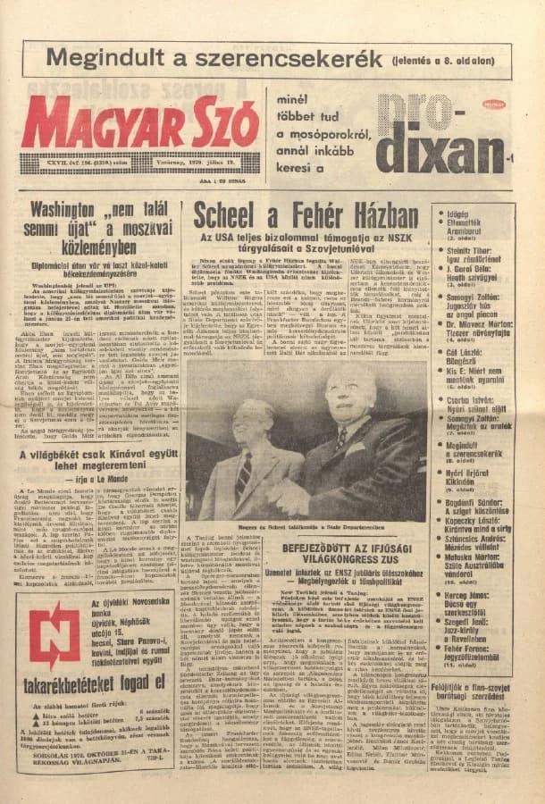 Magyar Szó, 27. évf. 1970. július 19. 196. sz. 1–28. oldal