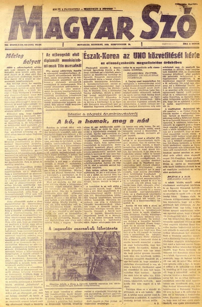 Magyar Szó, 7. évf. 1950. szeptember 30. 232. sz. 1–4. oldal
