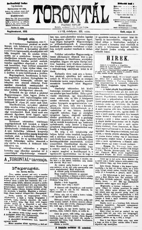 Torontál, 27. évf. 1898. május 31. 122. sz.