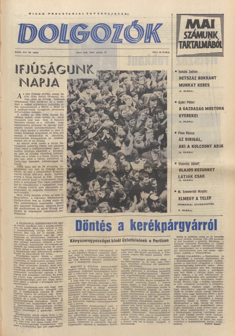 Dolgozók, 23. évf. 1969. május 23. 20. sz.
