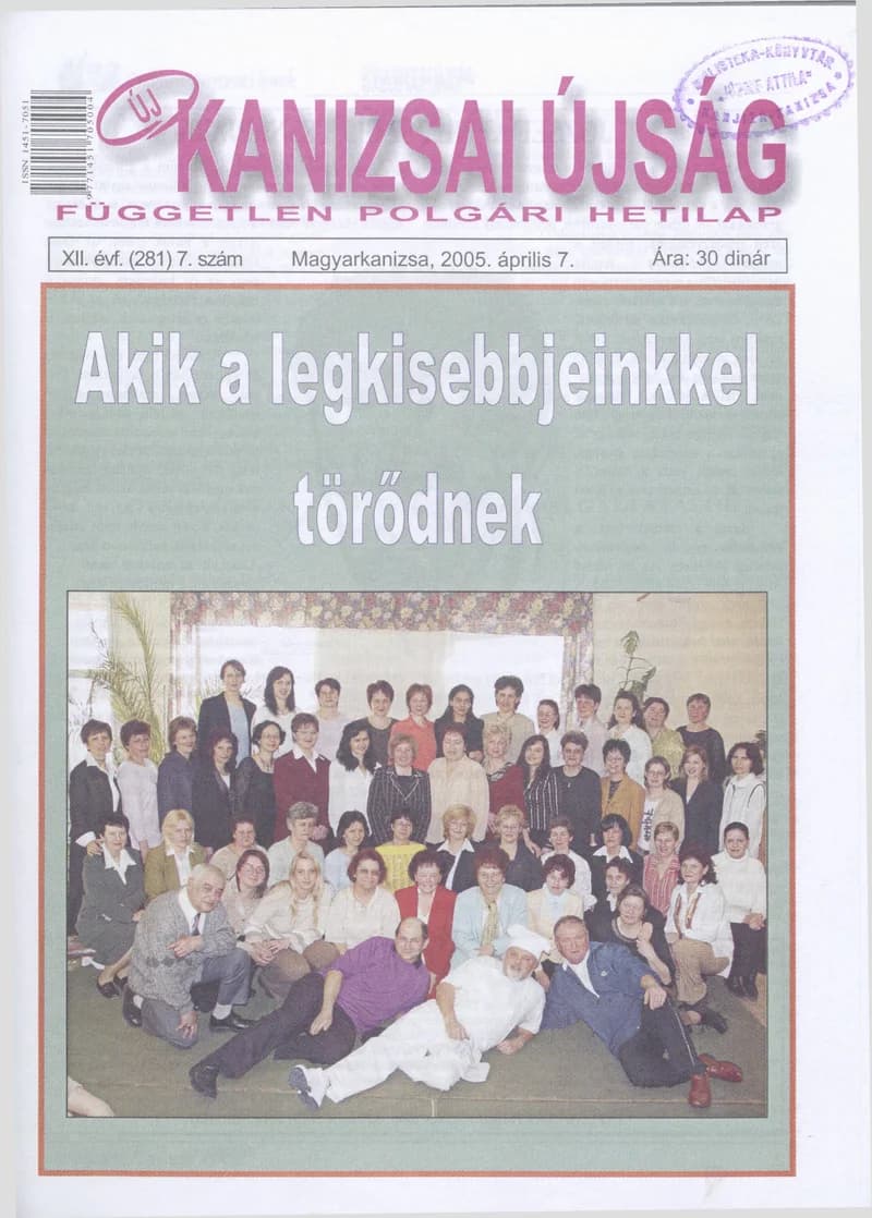 Új Kanizsai Újság, 12. évf. 2005. április 7. 7. sz.