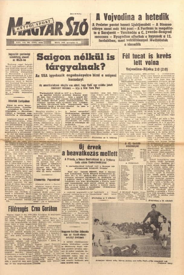 Magyar Szó, 25. évf. 1968. november 4. 305. sz. 1–16. oldal