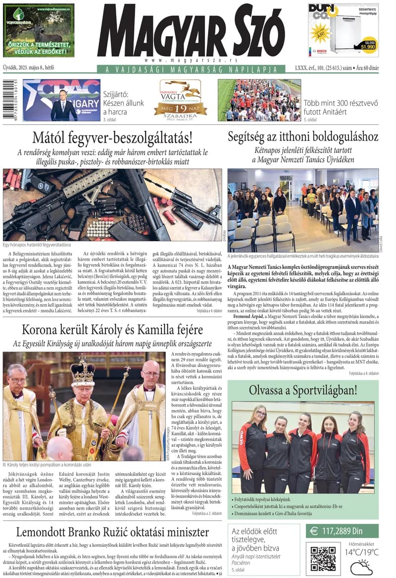 Magyar Szó, 80. évf. 2023. május 8. 101. sz.