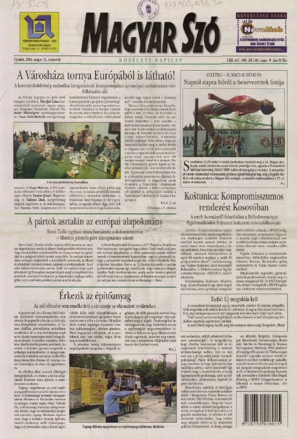 Magyar Szó, 62. évf. 2005. május 12. 109. sz. 1–20. oldal