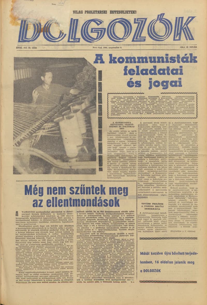 Dolgozók, 18. évf. 1964. szeptember 4. 35. sz.