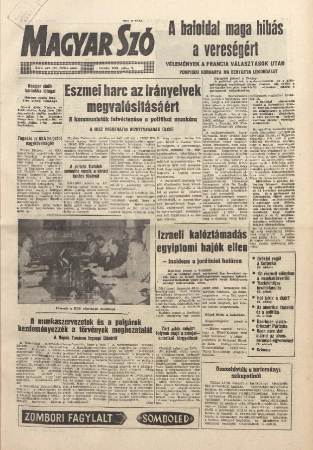 Magyar Szó, 25. évf. 1968. július 3. 181. sz. 1–14. oldal