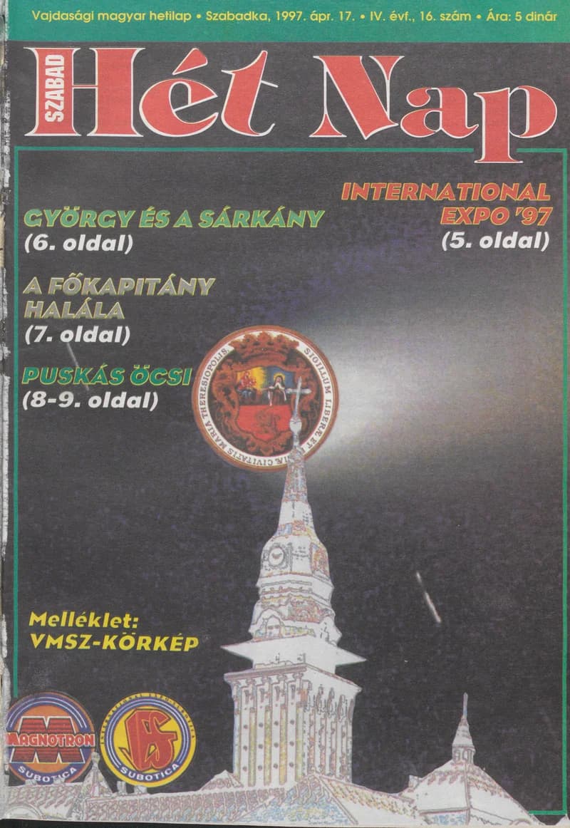 Szabad Hét Nap, 4. évf. 1997. április 17. 16. sz.