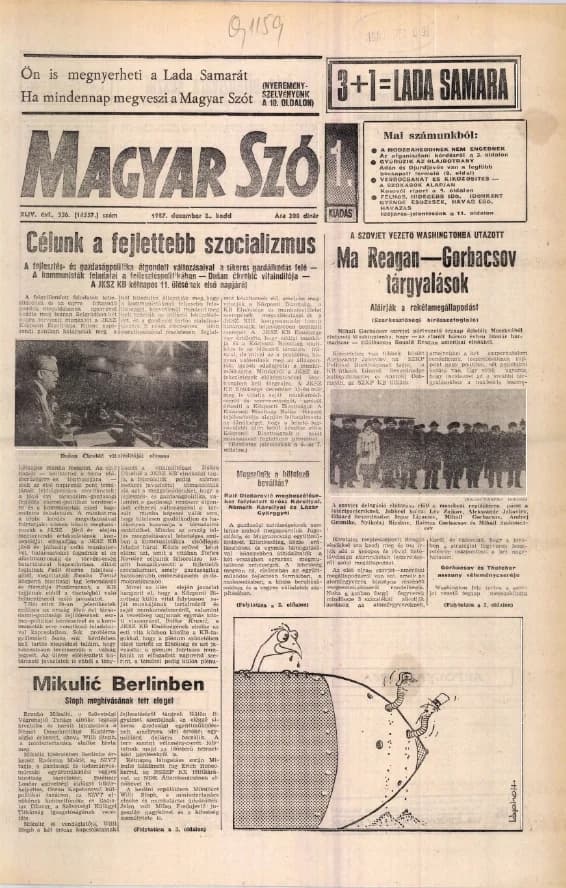 Magyar Szó, 44. évf. 1987. december 8. 336. sz. 1–20. oldal