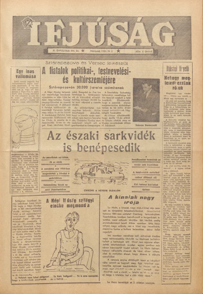 Ifjúság, 11. évf. 1955. április 2. 494. sz.
