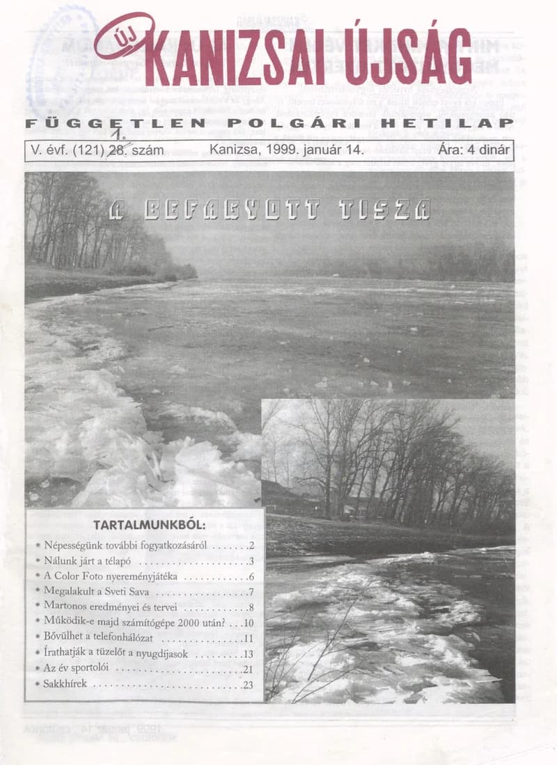 Új Kanizsai Újság, 6. évf. 1999. január 14. 1. sz.