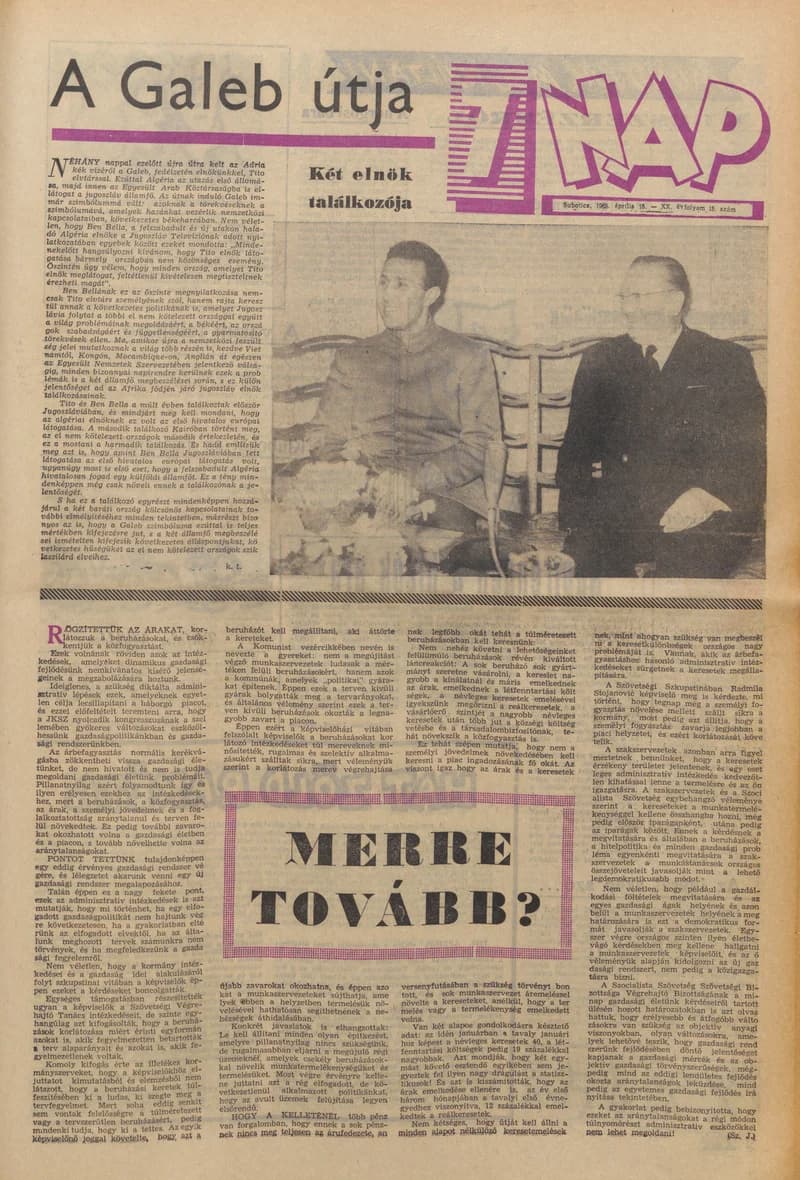 7 Nap, 20. évf. 1965. április 16. 15. sz. 1–24. oldal