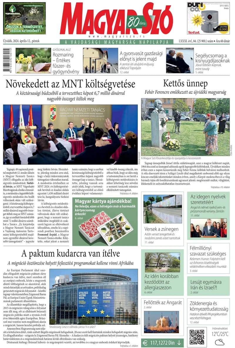 Magyar Szó, 81. évf. 2024. április 12. 84. sz. 1–16. oldal