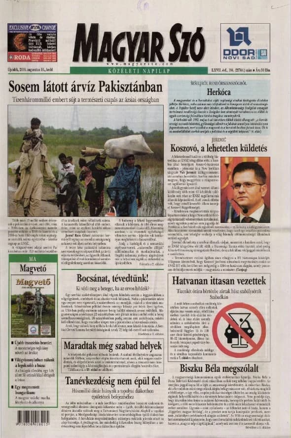 Magyar Szó, 67. évf. 2010. augusztus 10. 184. sz. 1–20. oldal