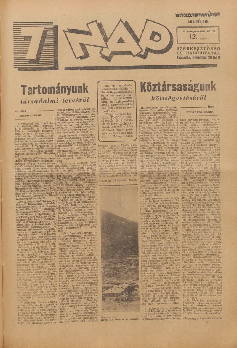 7 Nap, 9. évf. 1954. március 21. 12. sz. 1–16. oldal