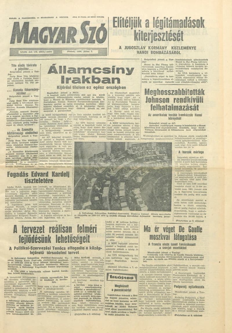 Magyar Szó, 23. évf. 1966. július 1. 178. sz.