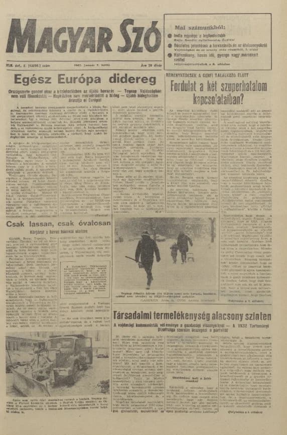 Magyar Szó, 42. évf. 1985. január 7. 5. sz. 1–16. oldal