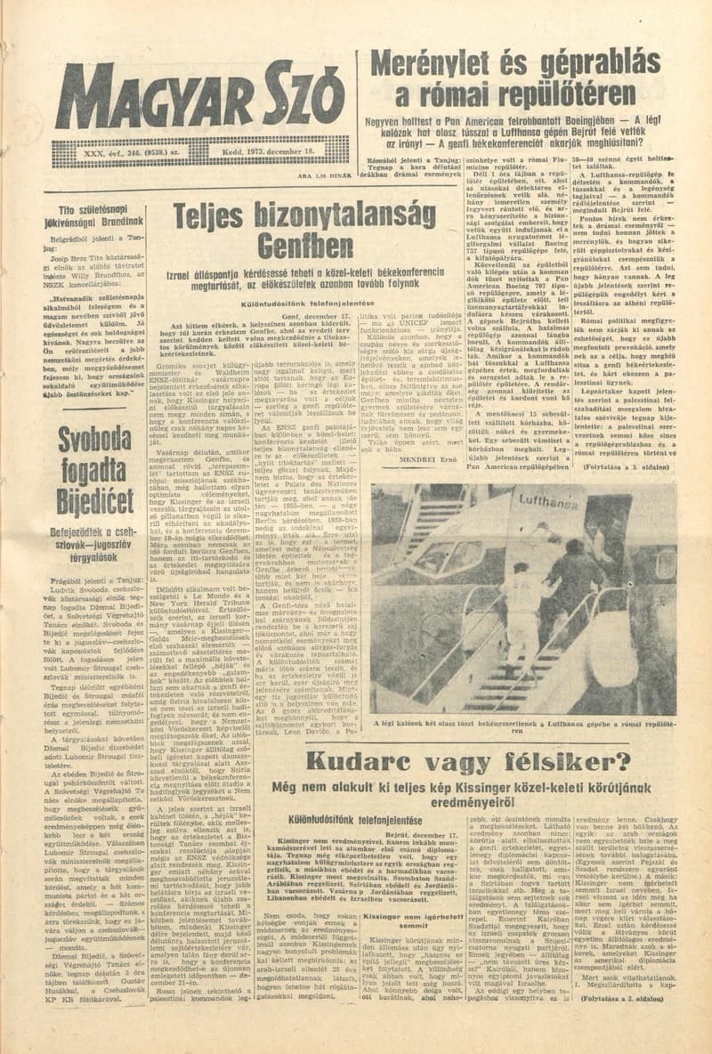 Magyar Szó, 30. évf. 1973. december 18. 346. sz.