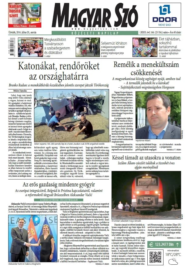 Magyar Szó, 73. évf. 2016. július 20. 166. sz. 1–16. oldal