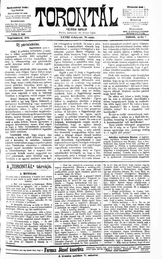 Torontál, 28. évf. 1899. április 6. 78. sz.
