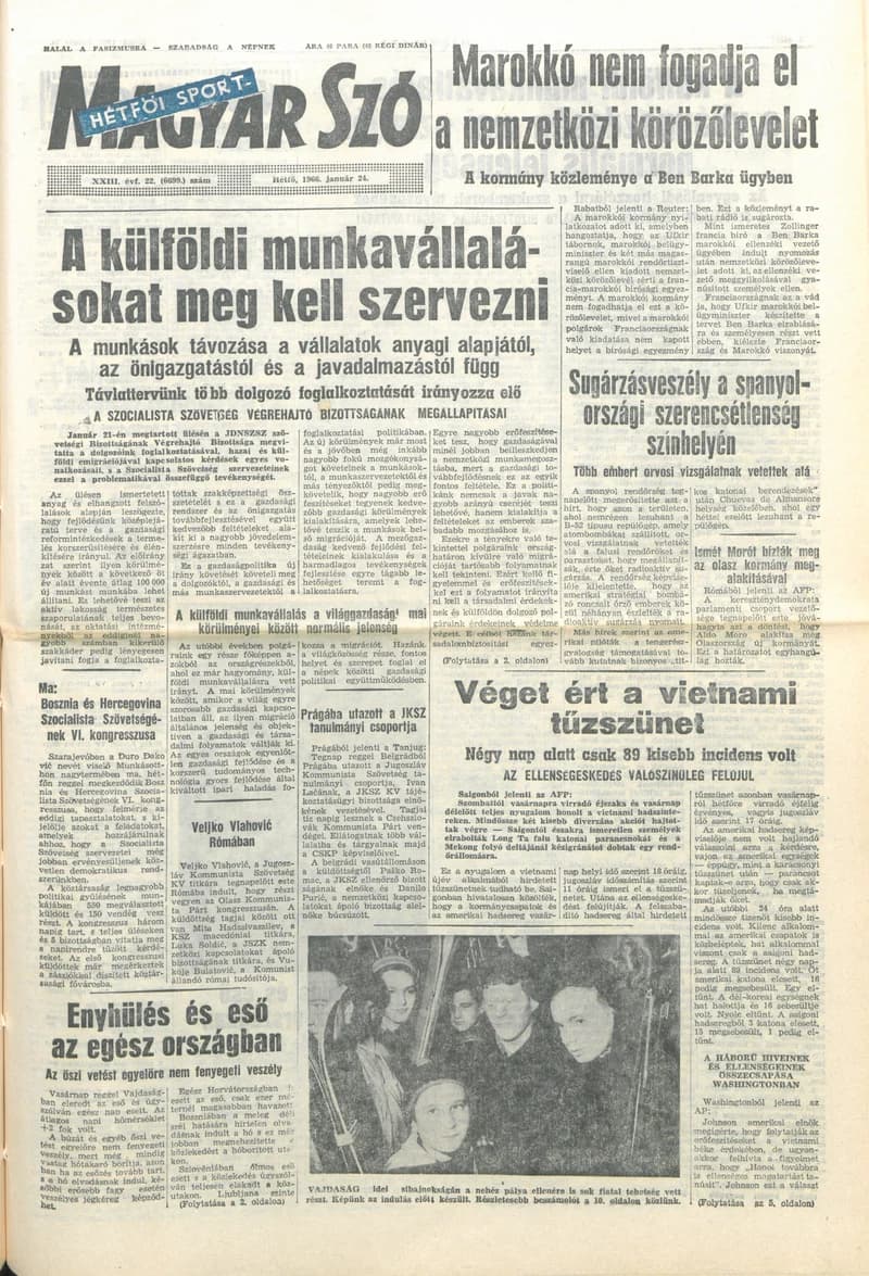 Magyar Szó, 23. évf. 1966. január 24. 22. sz.